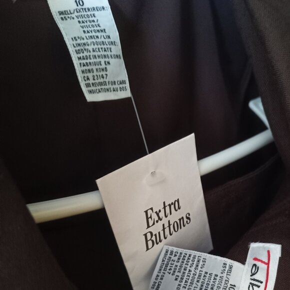 Talbots Brownish / very dark purple suit jacket set of top and bottom size 10 - Picture 14 of 15